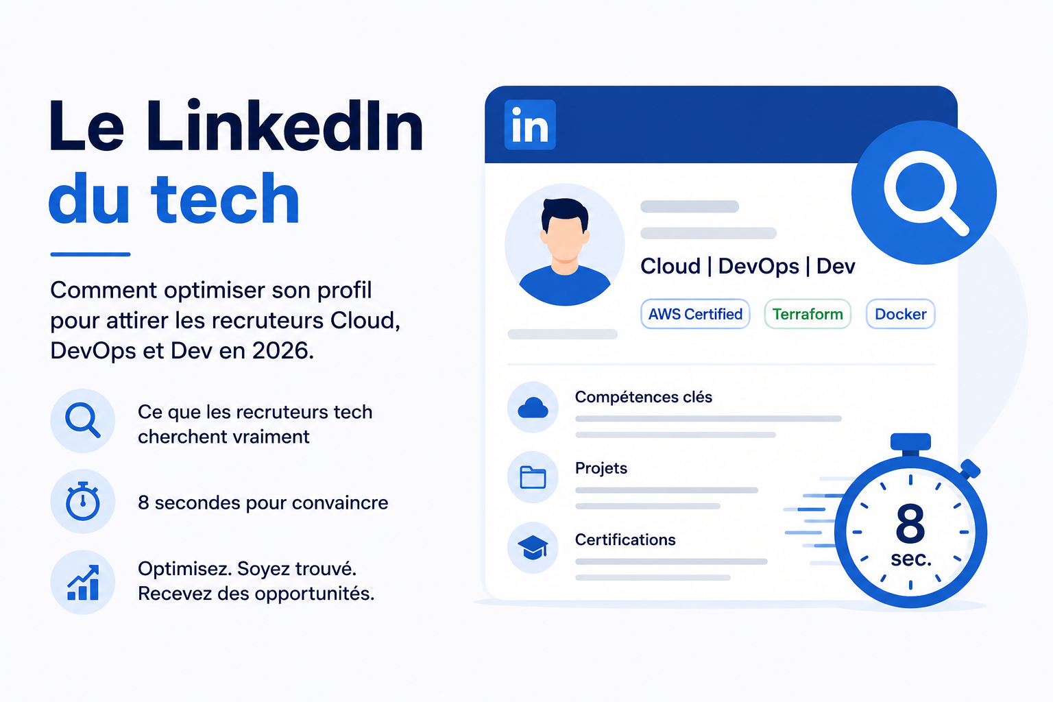 Lire la suite à propos de l’article Comment optimiser son profil TECH sur Linkedin pour attirer les recruteurs en 2026 ?